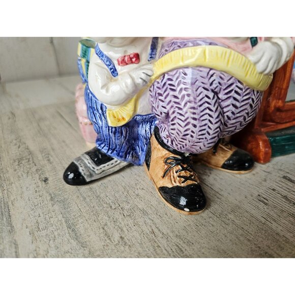 Fitz Floyd cotton tailors Easter AS IS vase 1995 RARE‎ vintage centerpiece as is - Picture 14 of 16